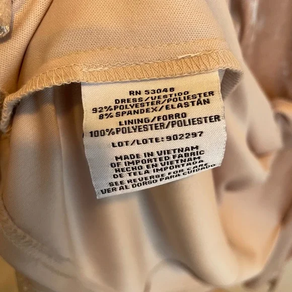 MORGAN & CO Blush Pink Velvet Maxi‎ Dress Spaghetti Straps Criss Cross Back - Picture 4 of 6